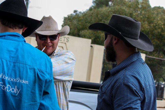 Rodeo-Goers outside of Queanbeyan Rodeo