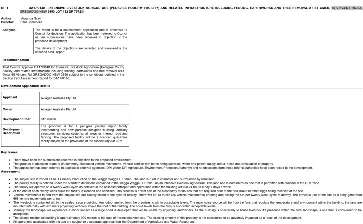 Planning application