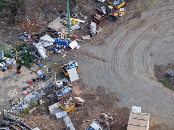 Junk piles at knackery