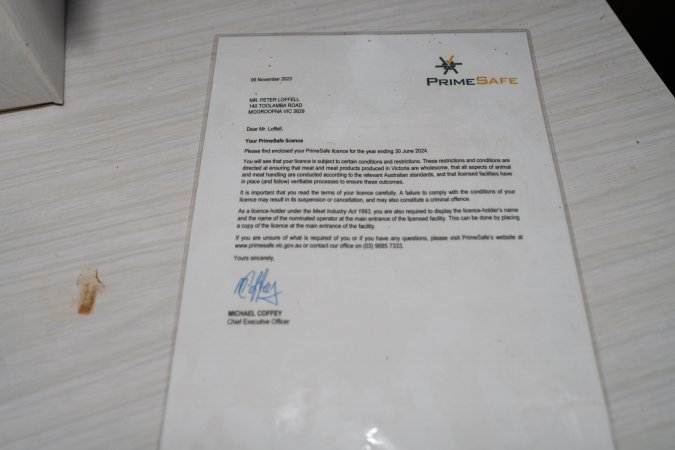 Prime safe certification for Goulburn Valley Stock Removers