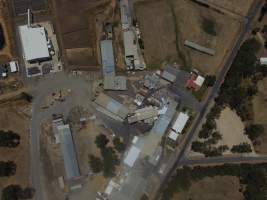 Drone flyover of Ararat Abattoir - Captured at Ararat Meat Exports, Ararat VIC Australia.