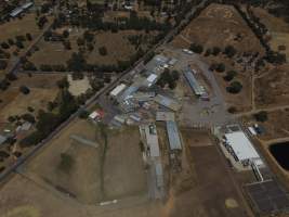 Drone flyover of Ararat Abattoir - Captured at Ararat Meat Exports, Ararat VIC Australia.