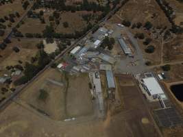 Drone flyover of Ararat Abattoir - Captured at Ararat Meat Exports, Ararat VIC Australia.