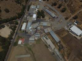 Drone flyover of Ararat Abattoir - Captured at Ararat Meat Exports, Ararat VIC Australia.