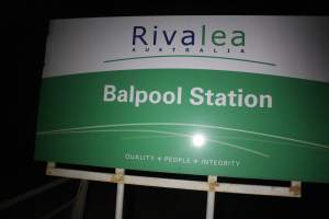 Sign at front of property - Captured at Balpool Station Piggery, Niemur NSW Australia.