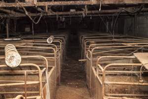 Empty farrowing shed - After closure of farm - Captured at Wally's Piggery, Jeir NSW Australia.