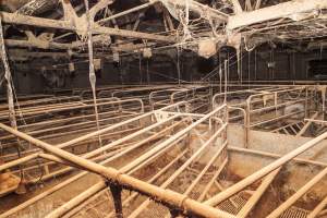 Empty farrowing shed - After closure of farm - Captured at Wally's Piggery, Jeir NSW Australia.