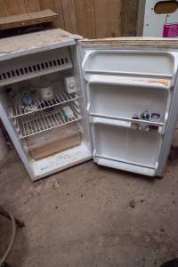 Injections for piglets in fridge - Piggery closed and empty - Captured at Tennessee Piggery, Kingsvale NSW Australia.