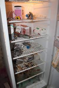 Medications fridge - Australian pig farming - Captured at Wonga Piggery, Young NSW Australia.