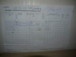 Medication / chemical treatment sheet - Australian pig farming - Captured at Templemore Piggery, Murringo NSW Australia.