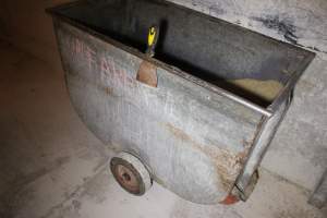 Feed trolley - Australian pig farming - Captured at Corowa Piggery & Abattoir, Redlands NSW Australia.