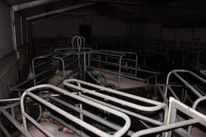 Farrowing crates at Selko Piggery NSW - Australian pig farming - Captured at Selko Piggery, Narrandera NSW Australia.