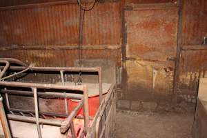 Farrowing shed doorway - Australian pig farming - Captured at Springview Piggery, Gooloogong NSW Australia.