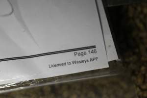 Farrowing record identifying Wasleys Piggery - Australian pig farming - Captured at Tailem Bend Piggery, Tailem Bend SA Australia.
