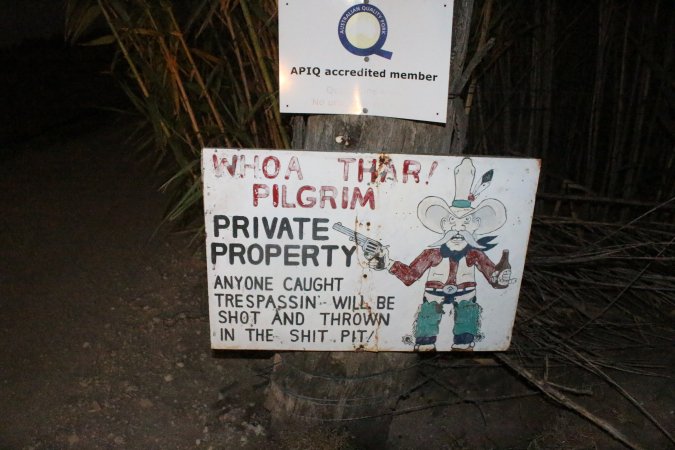 Sign out front of property -