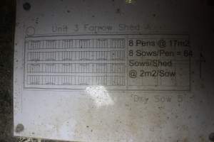 Farrowing shed map - Australian pig farming - Captured at St Arnaud Piggery Units 2 & 3, St Arnaud VIC Australia.