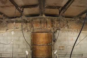 Farrowing crates at Yelmah Piggery SA - Australian pig farming - Captured at Yelmah Piggery, Magdala SA Australia.