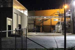 Corowa slaughterhouse outside at night - Captured at Corowa Slaughterhouse, Redlands NSW Australia.