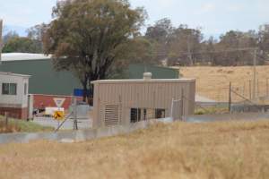 Corowa Slaughterhouse from public road, daytime - Captured at Corowa Slaughterhouse, Redlands NSW Australia.