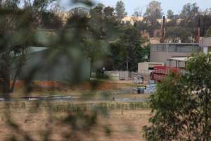 Corowa Slaughterhouse from public road, daytime - Captured at Corowa Slaughterhouse, Redlands NSW Australia.