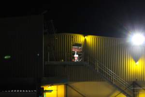 Corowa slaughterhouse outside at night - Captured at Corowa Slaughterhouse, Redlands NSW Australia.