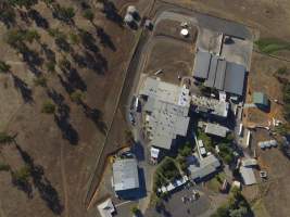 Drone flyover of Corowa Slaughterhouse - Captured at Corowa Slaughterhouse, Redlands NSW Australia.