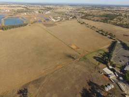 Drone flyover of Corowa Slaughterhouse and Piggery - Captured at Corowa Slaughterhouse, Redlands NSW Australia.