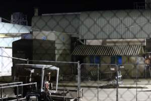 Big River Pork slaughterhouse at night - Captured at Big River Pork Abattoir, Brinkley SA Australia.