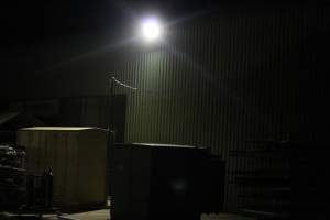 Big River Pork slaughterhouse at night - Captured at Big River Pork Abattoir, Brinkley SA Australia.