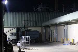 Big River Pork slaughterhouse at night - Captured at Big River Pork Abattoir, Brinkley SA Australia.