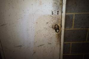 Door to kill/processing room - Gretna Quality Meats, Tasmania - Captured at Gretna Meatworks, Rosegarland TAS Australia.