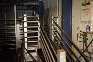 Kill pen at top of ramp next to holding pens - Gretna Quality Meats, Tasmania - Captured at Gretna Meatworks, Gretna TAS Australia.