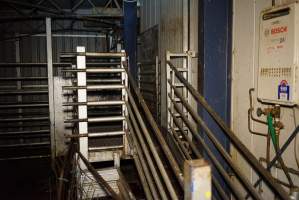 Kill pen at top of ramp next to holding pens - Gretna Quality Meats, Tasmania - Captured at Gretna Meatworks, Rosegarland TAS Australia.