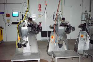 Debeaking machines - For trimming beaks of female chicks - Captured at SBA Hatchery, Bagshot VIC Australia.