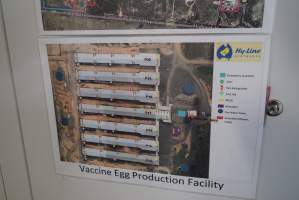 Map of Vaccine Egg Production Facility - Captured at SBA Hatchery, Bagshot VIC Australia.
