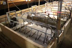 Empty Farrowing Crates - Captured at Glasshouse Country Farms, Beerburrum QLD Australia.