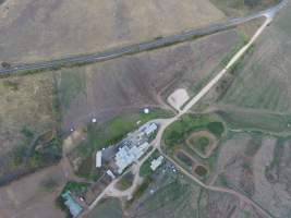 Aerial drone view of slaughterhouse - Captured at Strath Meats, Strathalbyn SA Australia.