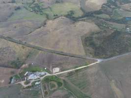 Aerial drone view of slaughterhouse - Captured at Strath Meats, Strathalbyn SA Australia.