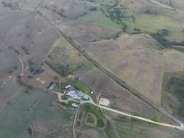 Aerial drone view of slaughterhouse - Captured at Strath Meats, Strathalbyn SA Australia.