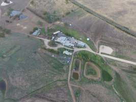 Aerial drone view of slaughterhouse - Captured at Strath Meats, Strathalbyn SA Australia.