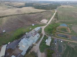 Aerial drone view of slaughterhouse - Captured at Strath Meats, Strathalbyn SA Australia.