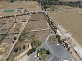 Aerial drone view of slaughterhouse - Captured at Bordertown Processing Plant, Bordertown SA Australia.