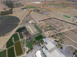 Aerial drone view of slaughterhouse - Captured at Bordertown Processing Plant, Bordertown SA Australia.