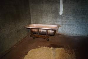 Bathtub used as scalding tank - Snowtown Abattoir - See more at www.aussieabattoirs.com/slaughterhouses/snowtown - Captured at Snowtown Abattoir, Snowtown SA Australia.