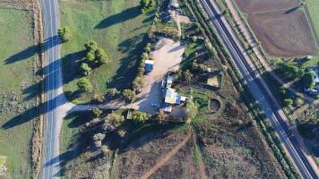 Aerial drone view of Snowtown Abattoir - See more at www.aussieabattoirs.com/slaughterhouses/snowtown - Captured at Snowtown Abattoir, Snowtown SA Australia.