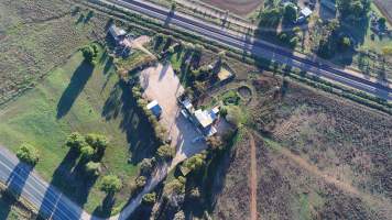 Aerial drone view of Snowtown Abattoir - See more at www.aussieabattoirs.com/slaughterhouses/snowtown - Captured at Snowtown Abattoir, Snowtown SA Australia.