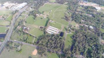 Aerial drone photo - Captured at Unknown broiler farm, Rouse Hill NSW Australia.