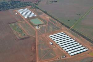 Aerial - Captured at Jeanella - ProTen Broiler Farms 72 & 73, Goolgowi NSW Australia.
