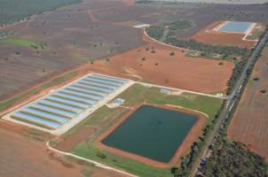 Aerial - Captured at Rothdene - ProTen Broiler Farm 70, Rankins Springs NSW Australia.