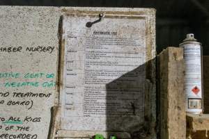 Antibiotic ise sign - Captured at Lochaber Goat Dairy, Meredith VIC Australia.